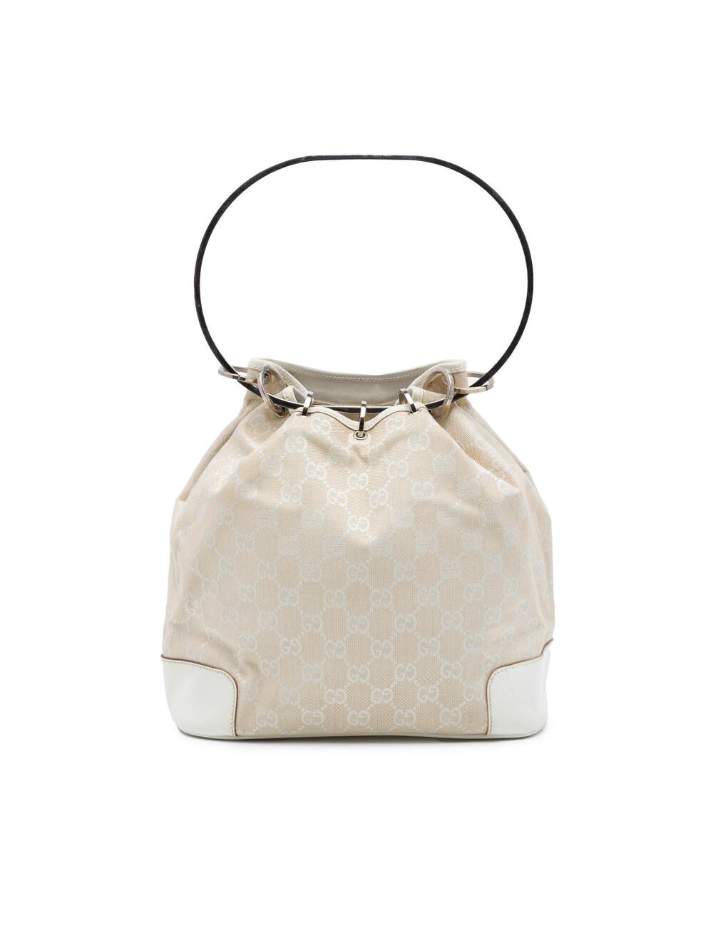Gucci Gg Canvas Resin Hoop Handle Bag #358959G47B